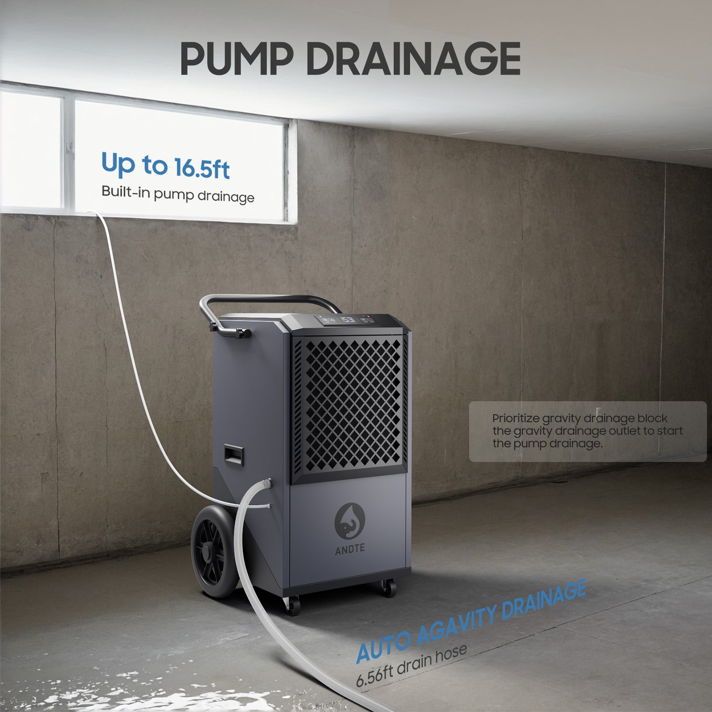 pump size of 305_Pint_Commercial_Dehumidifier
