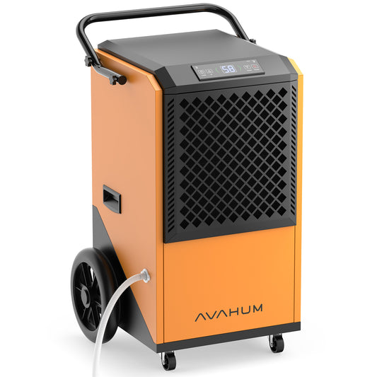 AVAHUM Commercial Dehumidifier for Basements,305 Pint, 9000 sqft Large Spaces,38 Gallon/Day.Commercial Grade Dehumidifiers for Industrial,24H Timer,Continuous Dehumidification,Auto defrost.
