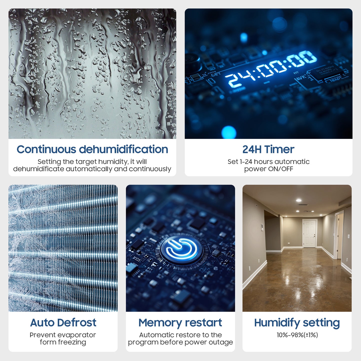 commercial dehumidifier for Basements,305 Pint, 9000 sqft Large Spaces,38 Gallon/Day.Commercial Grade Dehumidifiers for Industrial,24H Timer,Continuous Dehumidification,Auto defrost. Brand: AVAHUM