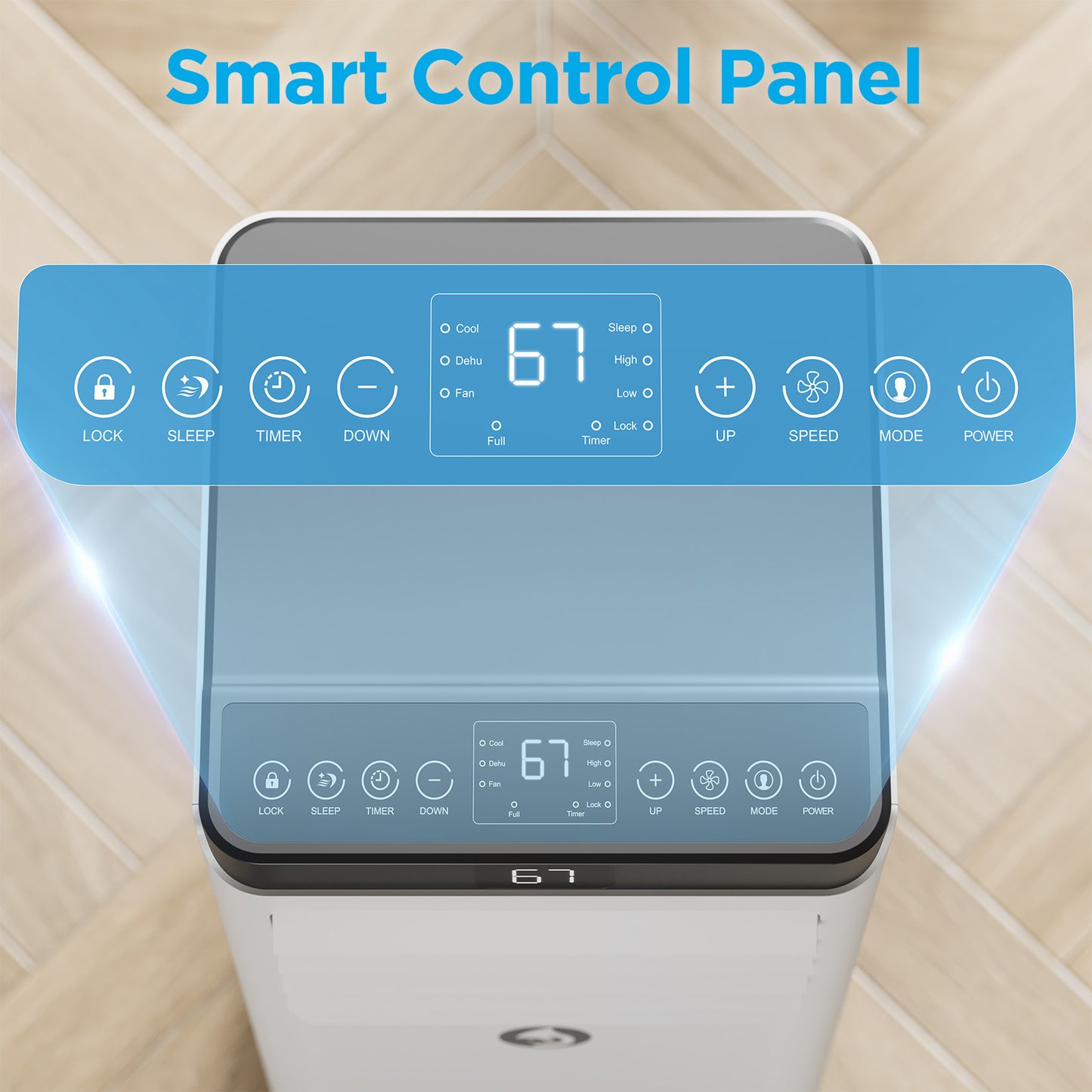 ANDTE_8000_BTU_120V_Portable_Air_Conditioner control panel