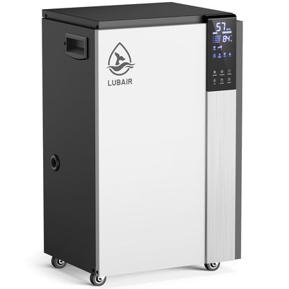LUBAIR 190 Pints Commercial Dehumidifier with 2.4 Gallons Water Tank, Coverage Area 2400 Sq.ft