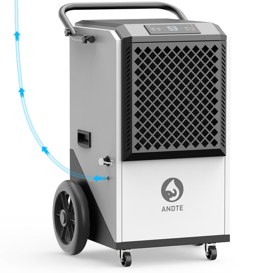 ANDTE 250 Pints Commercial Dehumidifier with Pump and Drain Hose, Size for 8000 sq.ft