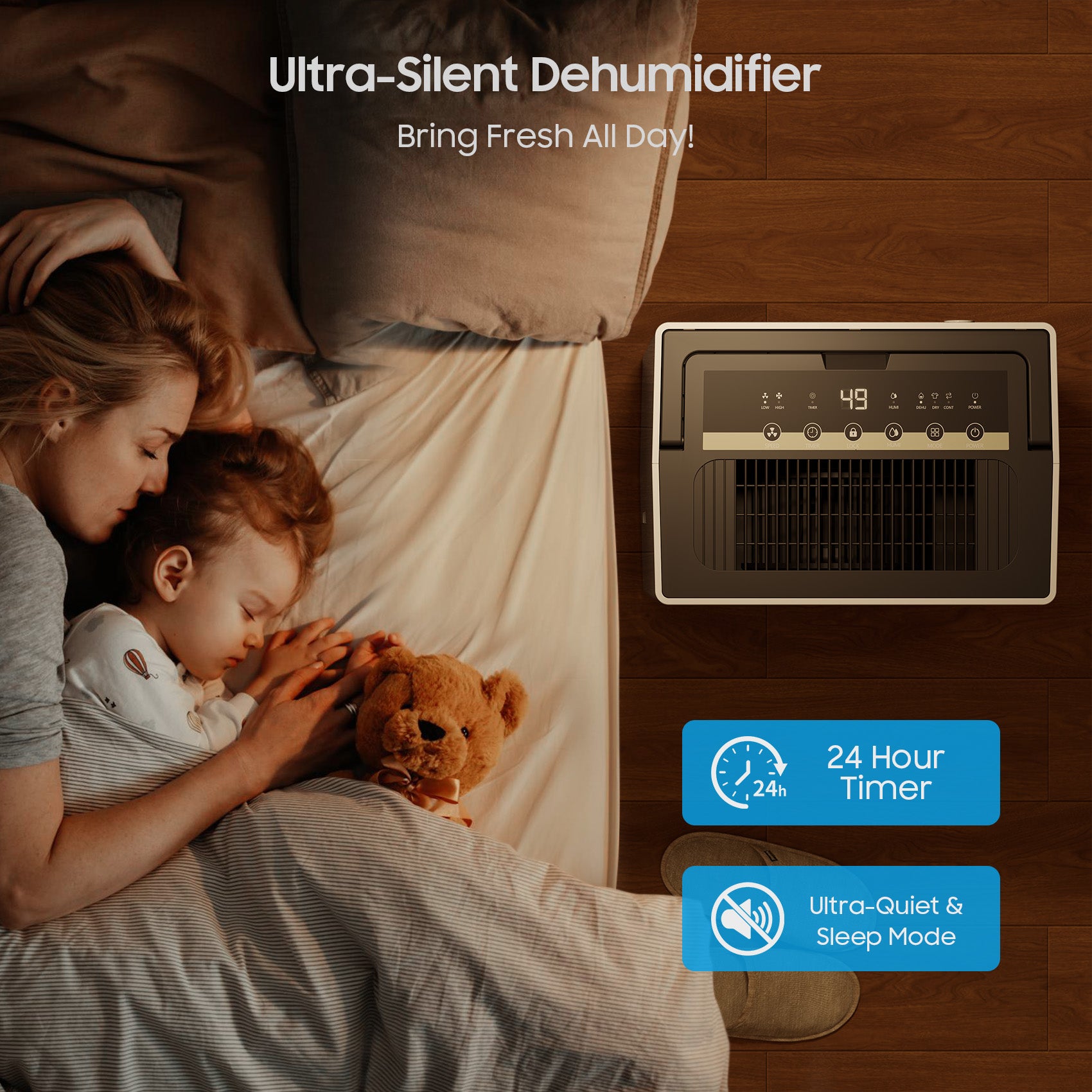 PD82A 80 Pints Energy Star Dehumidifier for Home ultra silent