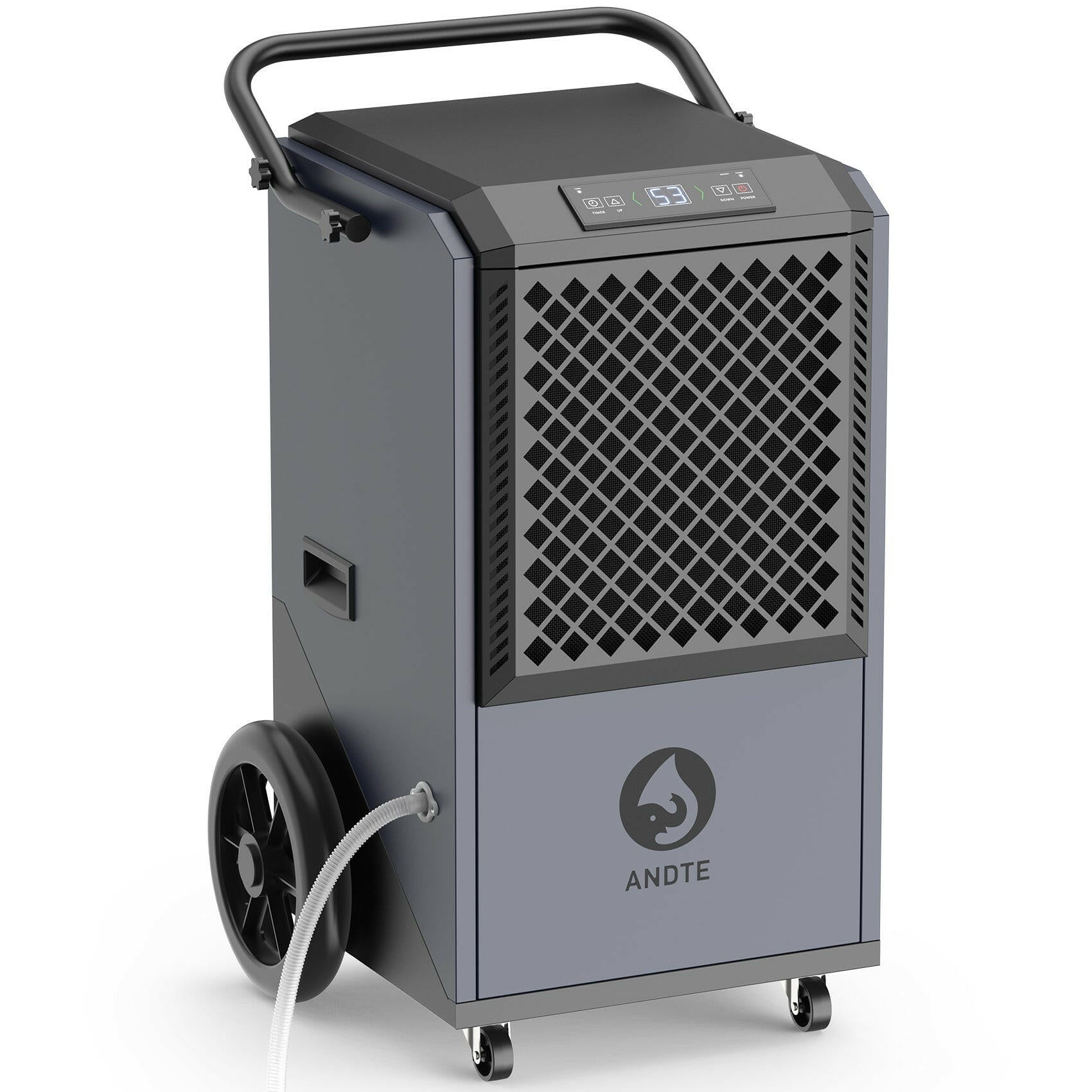 ANDTE 305 Pints Commercial Dehumidifier with Drain Hose for Basements, Coverage Area 3800 Sq.ft, 1 Years Warranty