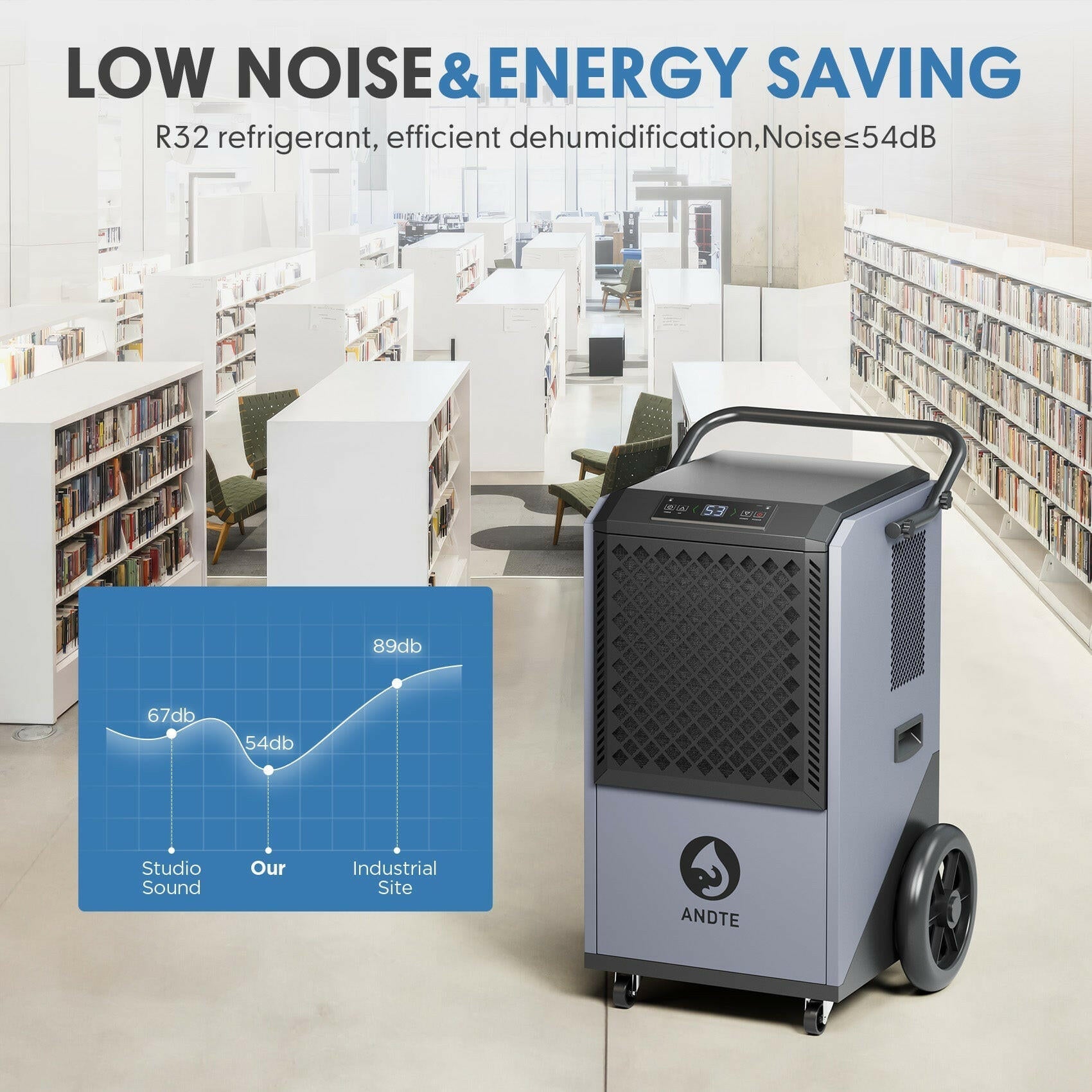 ANDTE DE305 commercial dehumidifier low noise
