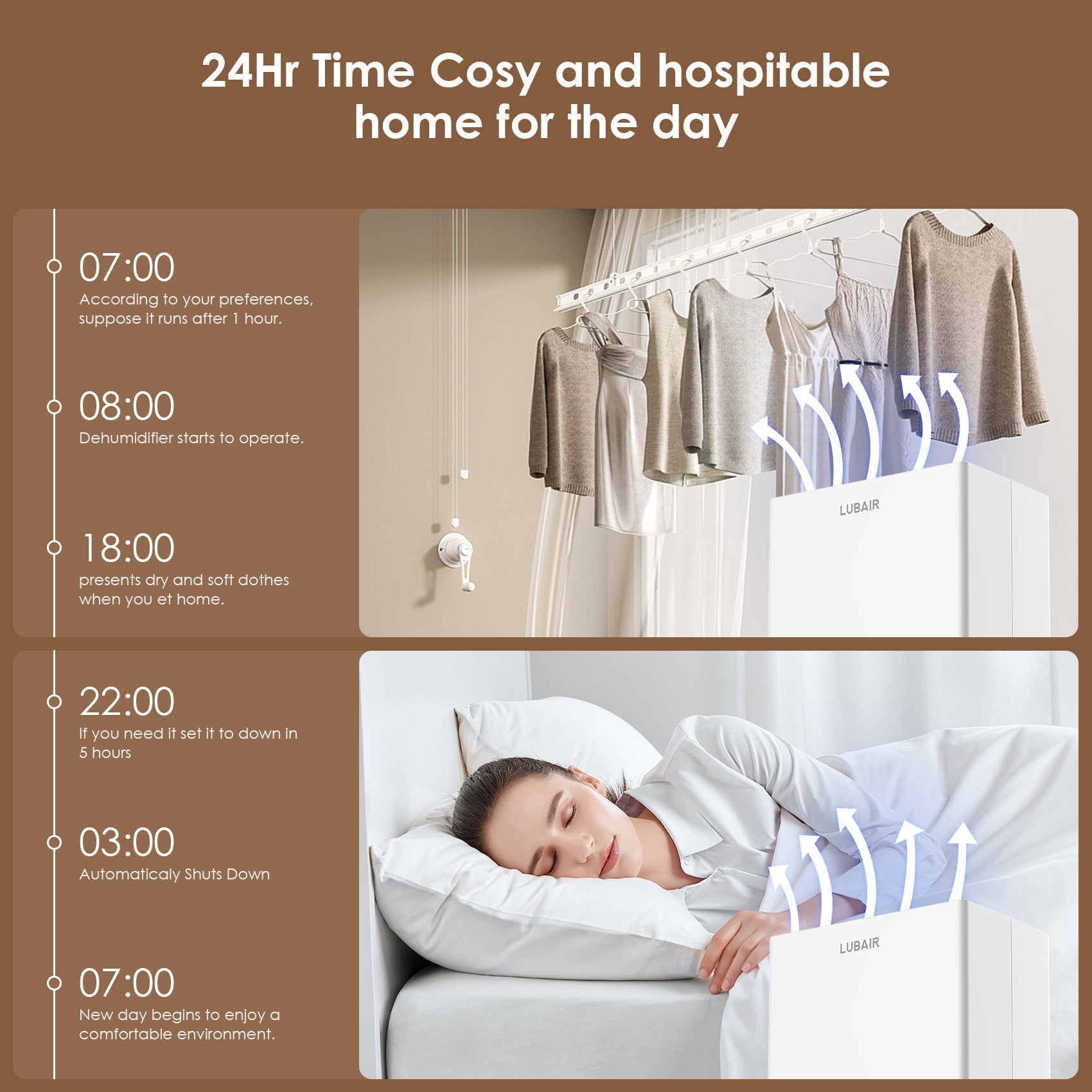 PD12A Home Dehumidifier 24H time