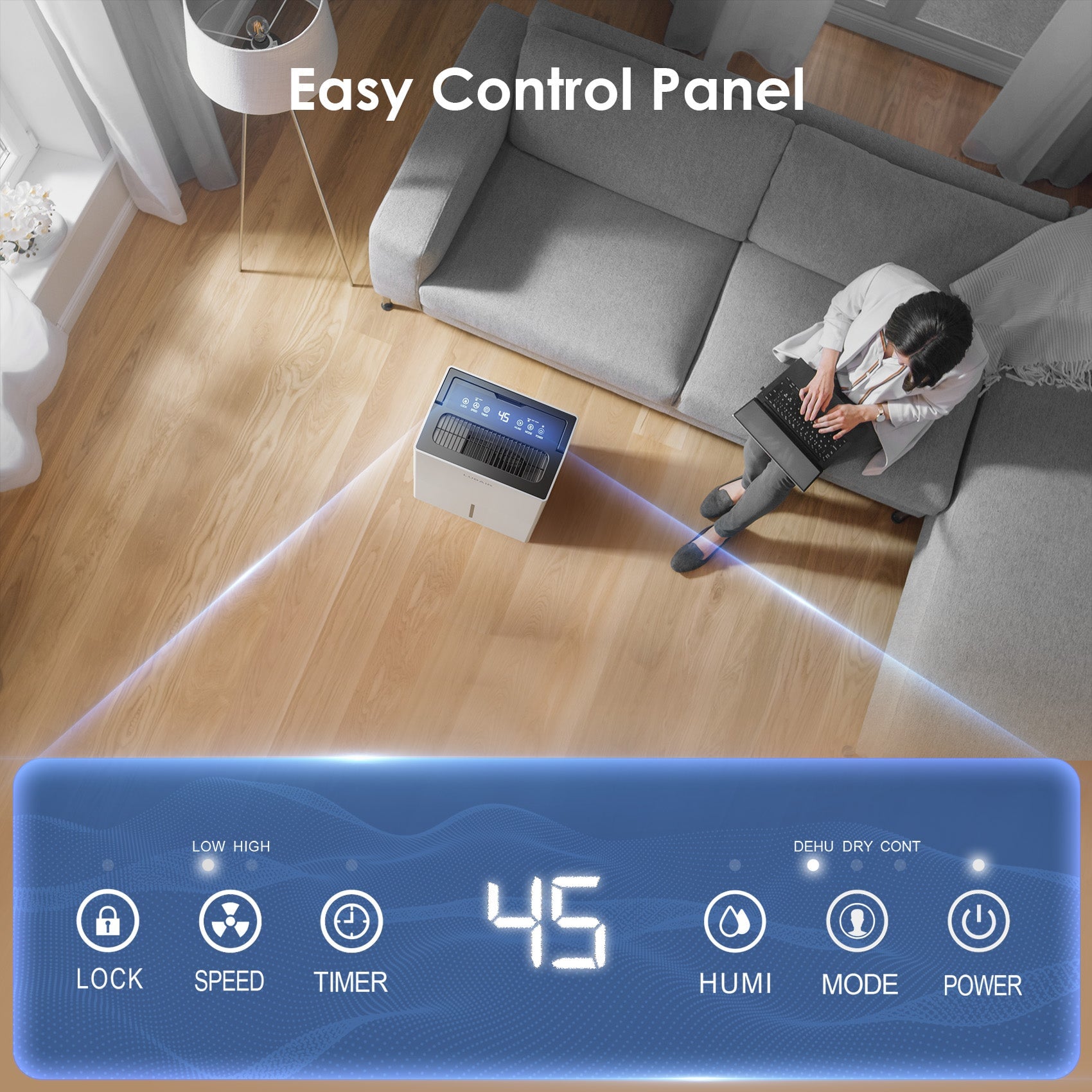 PD12A Home Dehumidifier control panel