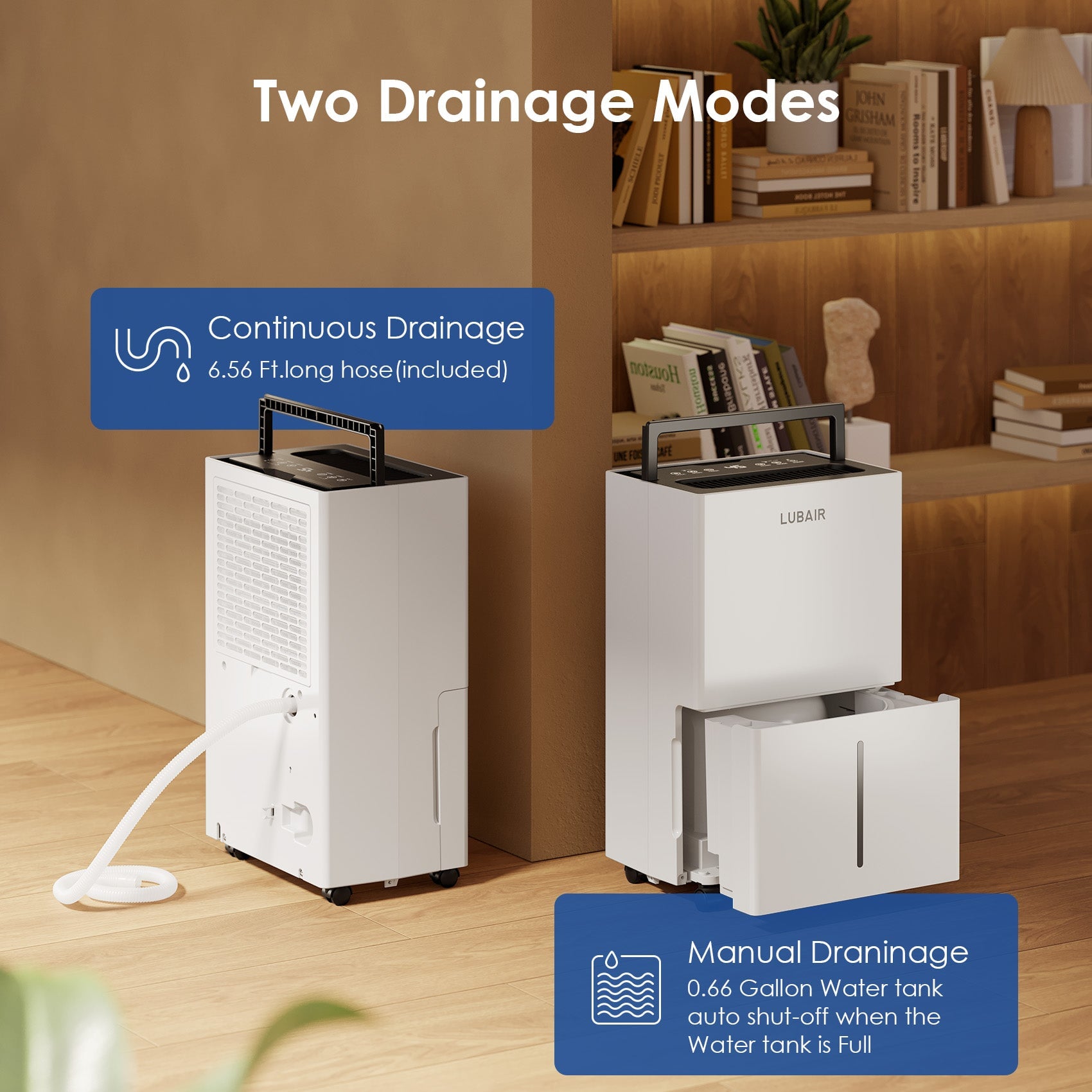 PD12A Home Dehumidifier 2 drainage modes
