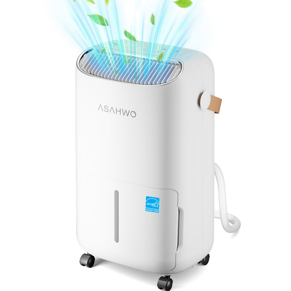 ASAHWO 45Pints Energy Star Dehumidifier for Basement, 4500 Sq.Ft Home Dehumidifier Large Room Dehumidifiers with Drain Hose for Bathroom Living room, Smart Humidity Control, Touch Control Panel