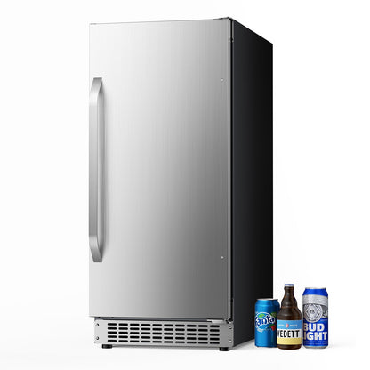 15In Outdoor Mini Fridge, 92Cans Outdoor Beverage Refrigerator for Patio and Soda Beer Wine-Kitchen Bar Office