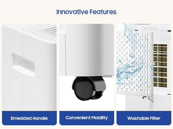 ASAHWO 1600 Sq.ft Dehumidifier for Home, 21 Pints Dehumidifier for Basement with Drain Hose, Quiet Dehumidifiers Smart Humidity Control, 24H Timer, 3 Modes, Portable for Bedroom,Bathroom