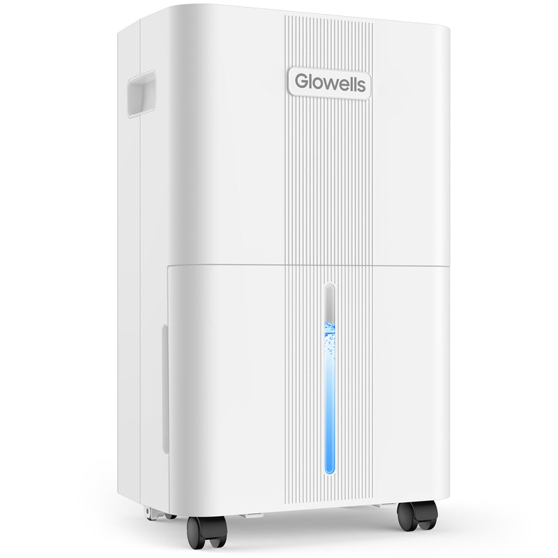 Glowells 1600 Sq.ft Dehumidifiers for Home, 21 Pints Dehumidifier with Drain Hose for Basement, Smart Humidity Control Moisture Removal, 3 Operation Modes for RV, Bathroom, Bedroom