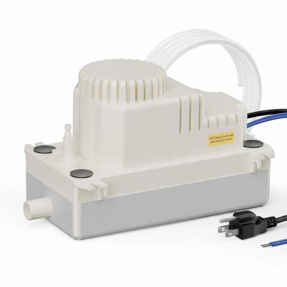 Automatic Condensate Removal Pump, HVAC Condensate Removal for Air Conditioner, Furnace, Dehumidifier,Ice Machine - 115 Volts/60Hz Ultra-Quiet with 16 Ft Hose,4 Water inlets & 2 Type outlets