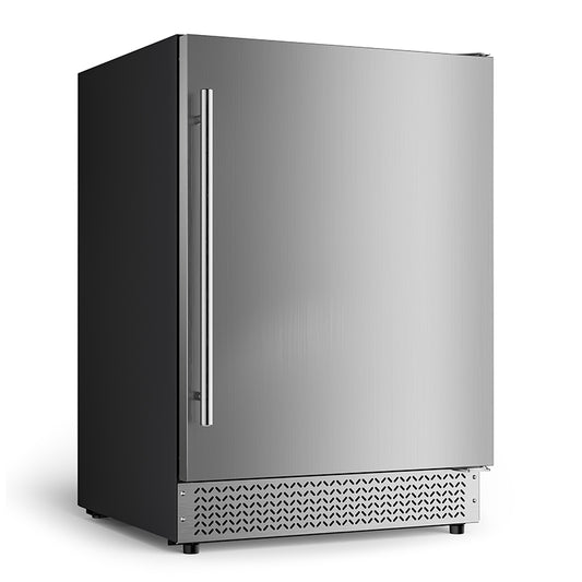 24’’Outdoor Beverage Refrigerator, Built-In or Freestanding Drink Fridge 180 Cans, Undercounter Waterproof Stainless Steel Door, Outdoor Refrigerator for Patio & Commercial Use for Beer, Soda, Wine