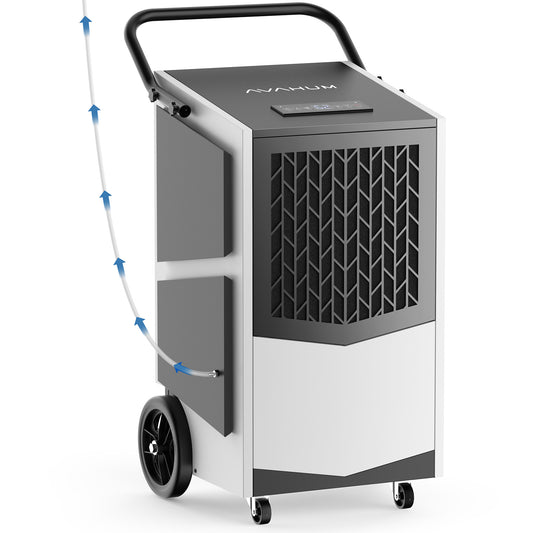 250 Pint Commercial Dehumidifier with Pump with Drain Hose for Basements,8000sqft Commercial Grade Dehumidifiers for Industrial,24H Timer,Continuous Dehumidification