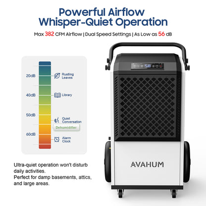 250 Pints Crawl Space Dehumidifier with Pump and Drain Hose _ AVAHUM AM207P