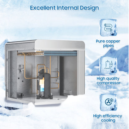 Commercial Ice Maker 605 Lbs/24H Industrial Ice Maker Machine Commercial Ice Machine with 400Lbs Storage, Ice Ready in 5-12 min, Stainless Steel Ice Maker for Bar Cafe Business Restaurant