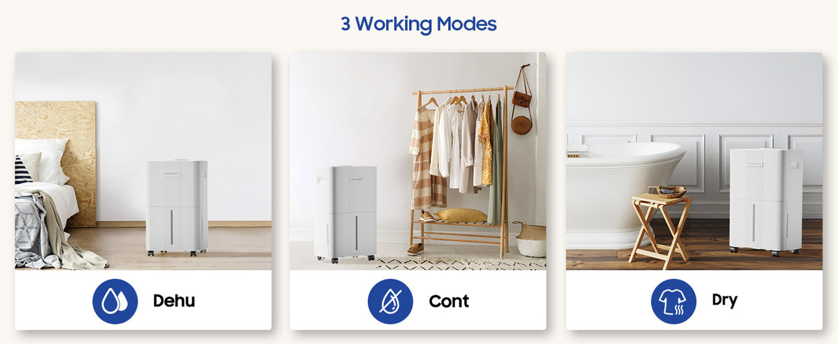ASAHWO 1600 Sq.ft Dehumidifier for Home, 21 Pints Dehumidifier for Basement with Drain Hose, Quiet Dehumidifiers Smart Humidity Control, 24H Timer, 3 Modes, Portable for Bedroom,Bathroom