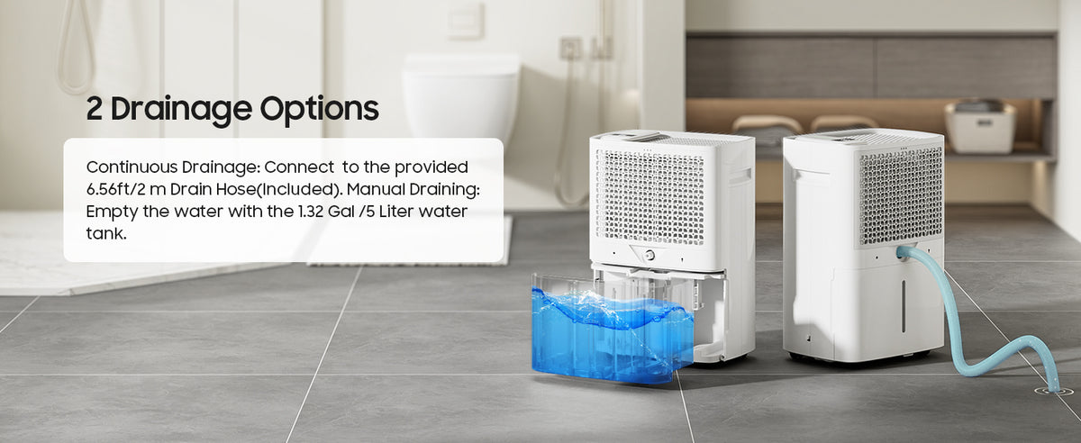 80 Pints Energy Star Home Dehumidifier, 5500 Sq.Ft Dehumidifier for Basement and Home, Large Room Dehumidifiers with Drain Hose & Water Tank, 24H Timer, Auto Defrost, Dry Clothes