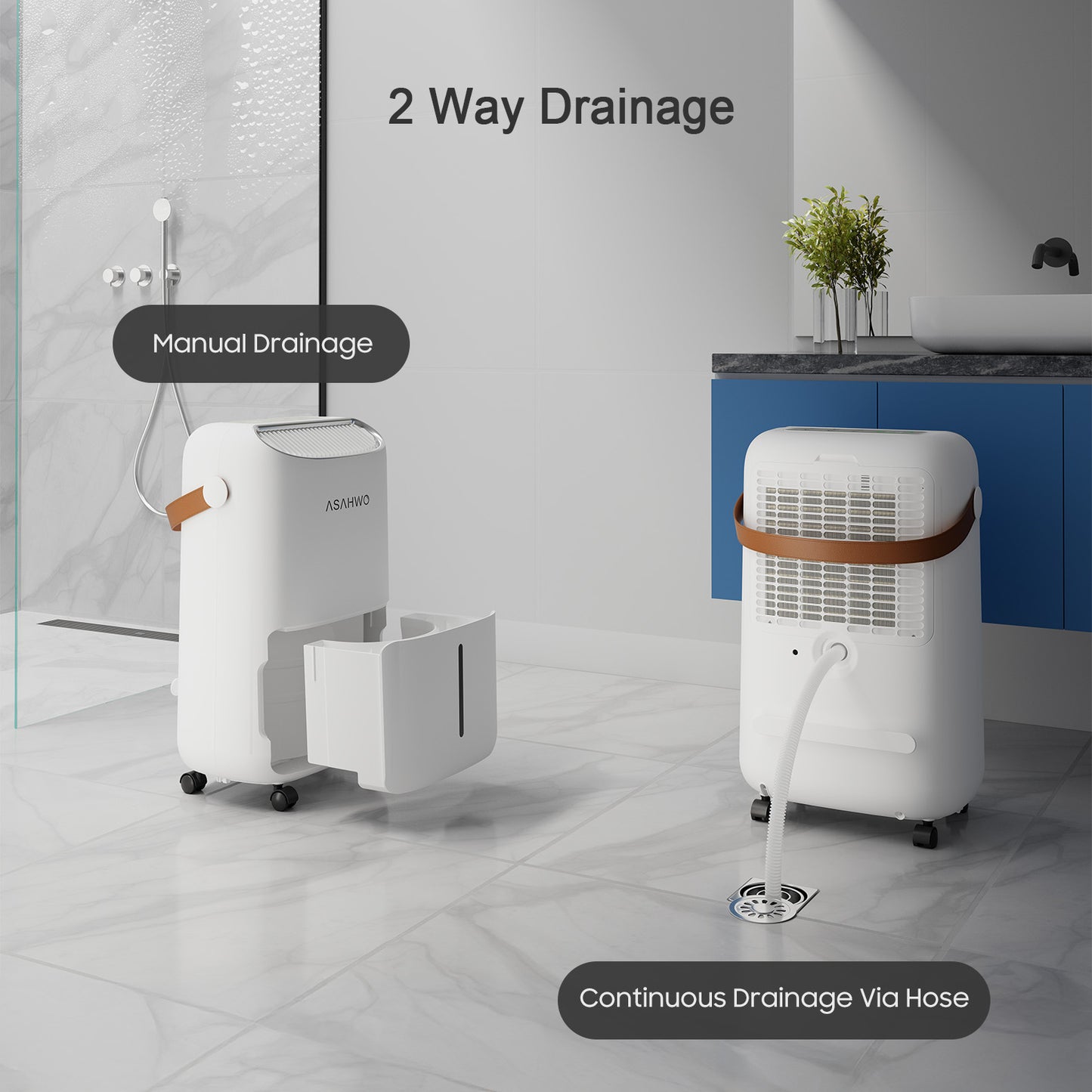 45Pints Energy Star Dehumidifier for Basement, 4500 Sq.Ft Home Dehumidifier Large Room Dehumidifiers with Drain Hose for Bathroom Living room, Smart Humidity Control, Touch Control Panel