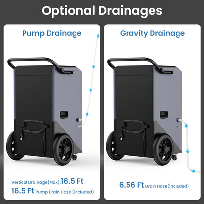 AVAHUM 320 Pints Commercial Dehumidifier with Pump for Basements 9000 sq.ft Large Commercial-Grade Dehumidifiers with Drain Hose for Industrial Spaces,Job Sites