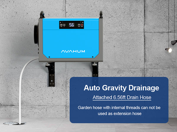 AVAHUM 113 Pints Crawl Space Dehumidifier for Basements, Commercial Dehumidifier with Drainage Hose, Coverage Area 3300 Sq.ft