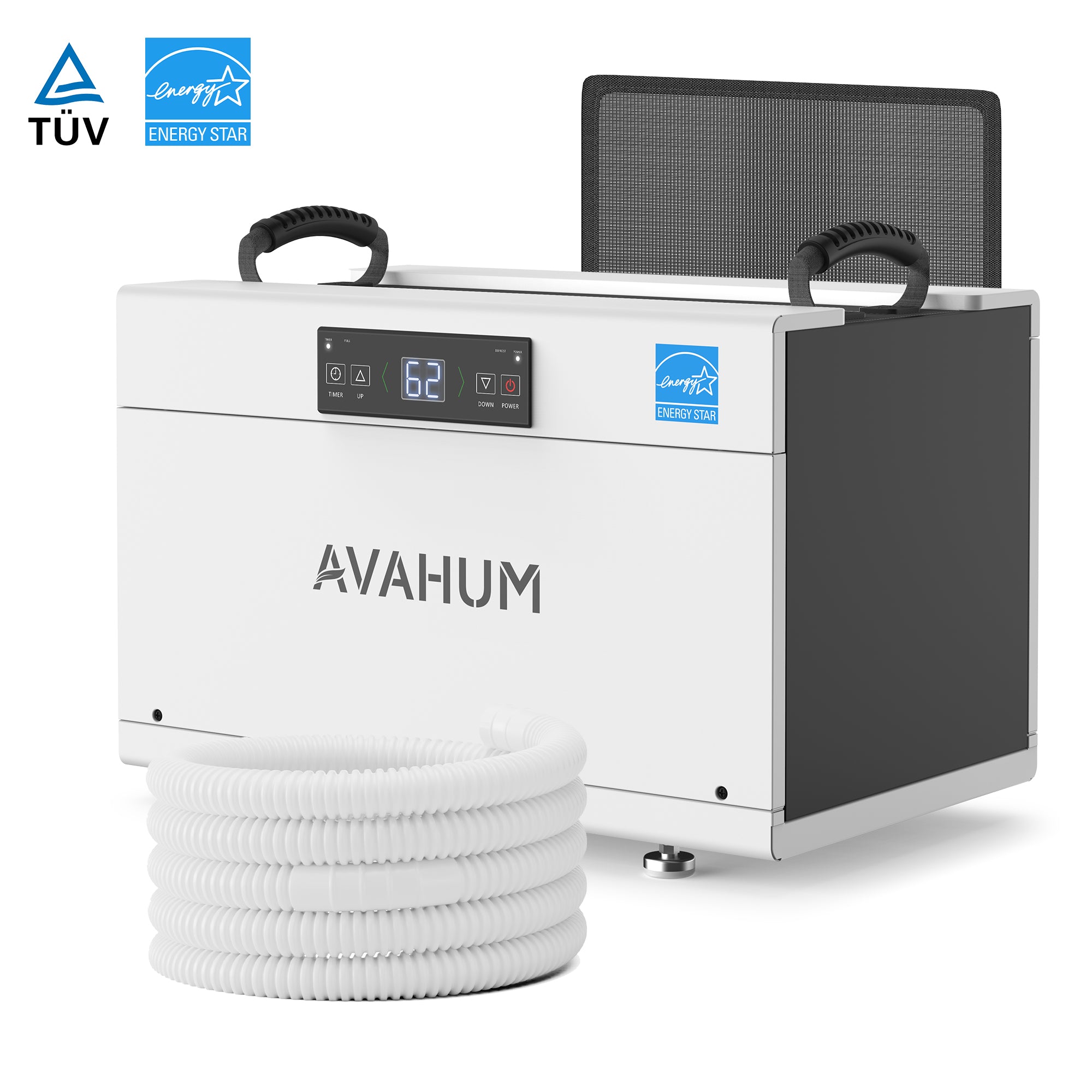 AVAHUM 155 Pints Crawl Space Dehumidifier with Drain Hose, Commercial Dehumidifier for Basement, Energy Star Listed