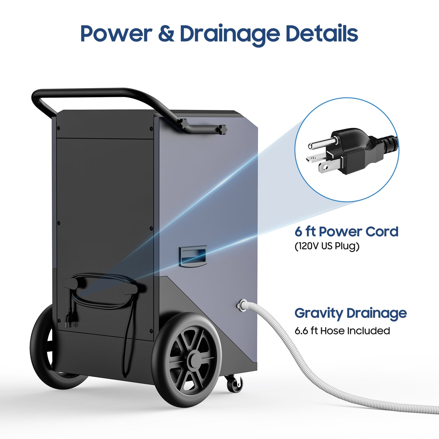 AVAHUM 320 Pints Commercial Dehumidifier with Drain Hose for Basements, Coverage Area 9000 Sq.ft