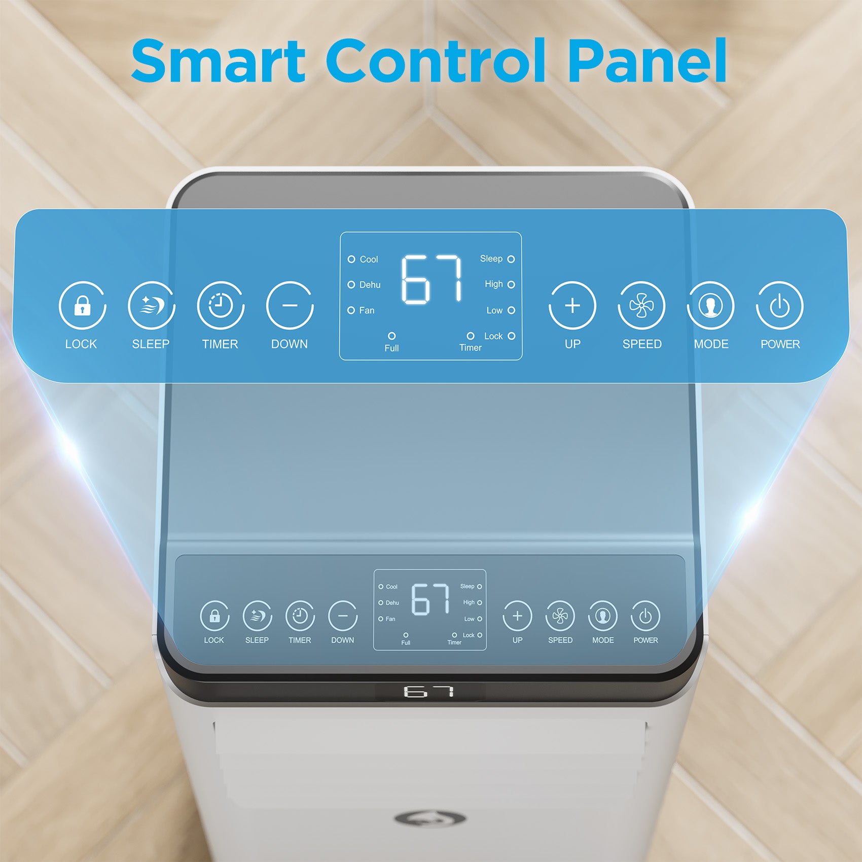 ANDTE_8000_BTU_120V_Portable_Air_Conditioner control panel