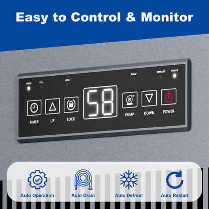 AVAHUM 320 Pints Commercial Dehumidifier with Pump control and mointor