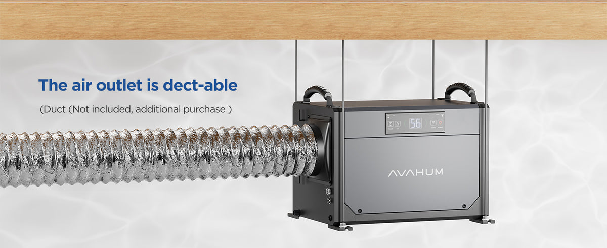 AVAHUM 120 Pints Crawl Space Dehumidifier for Basement, Commercial Dehumidifier with Drainage Hose, Coverage Area 3500 Sq.ft
