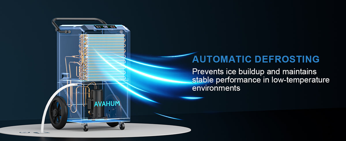 AVAHUM 250 Pints Commercial Dehumidifier with Drain Hose, Dehumidifier for Basement, 1-Year Warranty