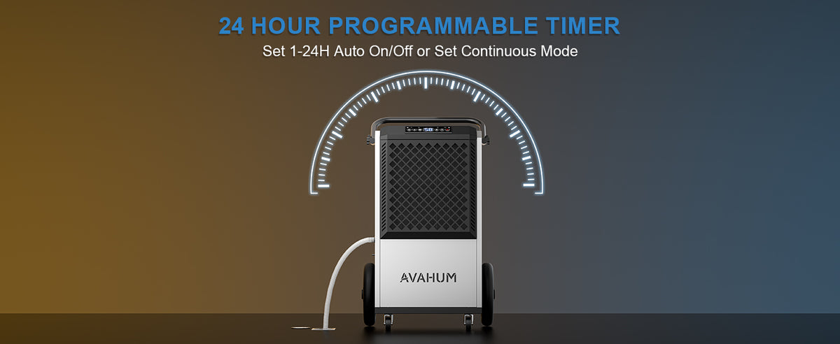 AVAHUM 250 Pints Commercial Dehumidifier with Pump, Industrial Dehumidifier for Basements, Garages, and Flood Restoration