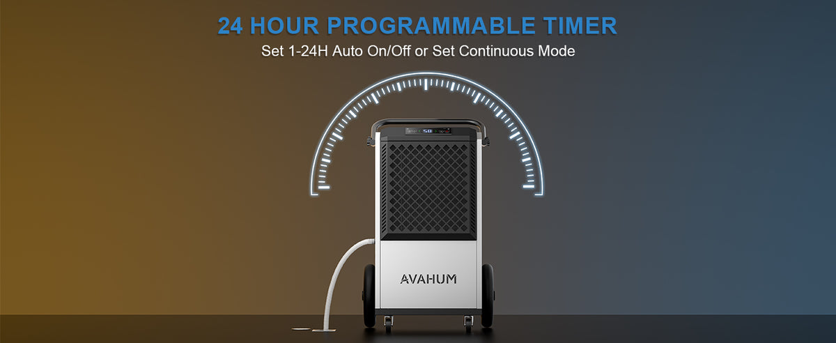 AVAHUM 250 Pints Commercial Dehumidifier with Drain Hose, Dehumidifier for Basement, 1-Year Warranty