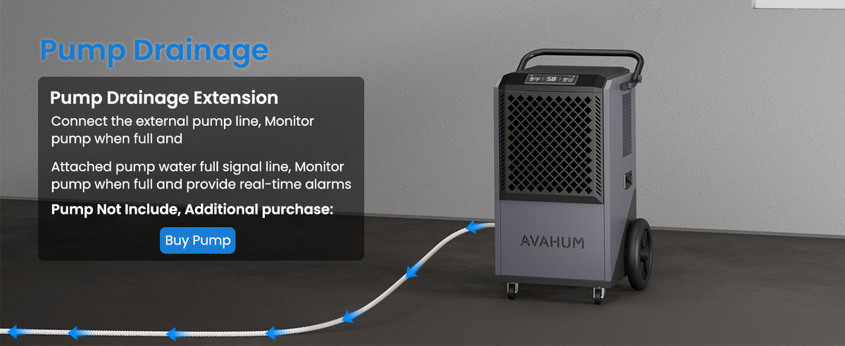 AVAHUM 320 Pints Commercial Dehumidifier with Drain Hose for Basements, Coverage Area 9000 Sq.ft