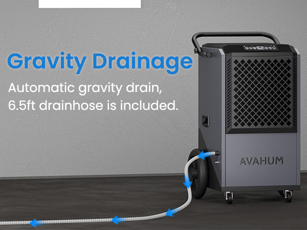 AVAHUM 320 Pints Commercial Dehumidifier with Pump for Basements 9000 sq.ft Large Commercial-Grade Dehumidifiers with Drain Hose for Industrial Spaces,Job Sites
