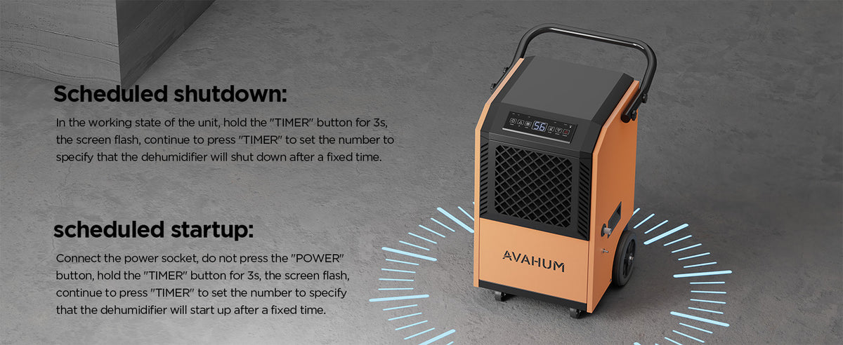 AVAHUM 160 Pints Commercial Dehumidifier with Pump and Drain Hose for Basements, Heavy Duty Commercial Grade Dehumidifiers for Large Spaces, Warehouse, Industry Water Damage Unit, Auto Defrost