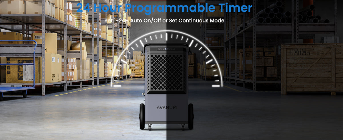 AVAHUM 320 Pints Commercial Dehumidifier with Pump for Basements 9000 sq.ft Large Commercial-Grade Dehumidifiers with Drain Hose for Industrial Spaces,Job Sites