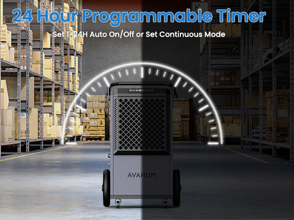 AVAHUM 320 Pints Commercial Dehumidifier with Pump for Basements 9000 sq.ft Large Commercial-Grade Dehumidifiers with Drain Hose for Industrial Spaces,Job Sites