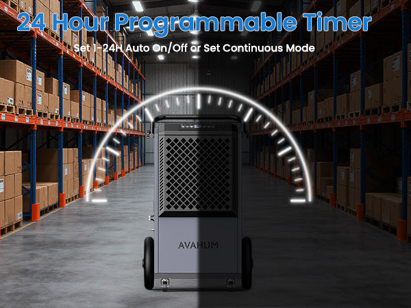AVAHUM 320 Pints Commercial Dehumidifier with Drain Hose for Basements, Coverage Area 9000 Sq.ft