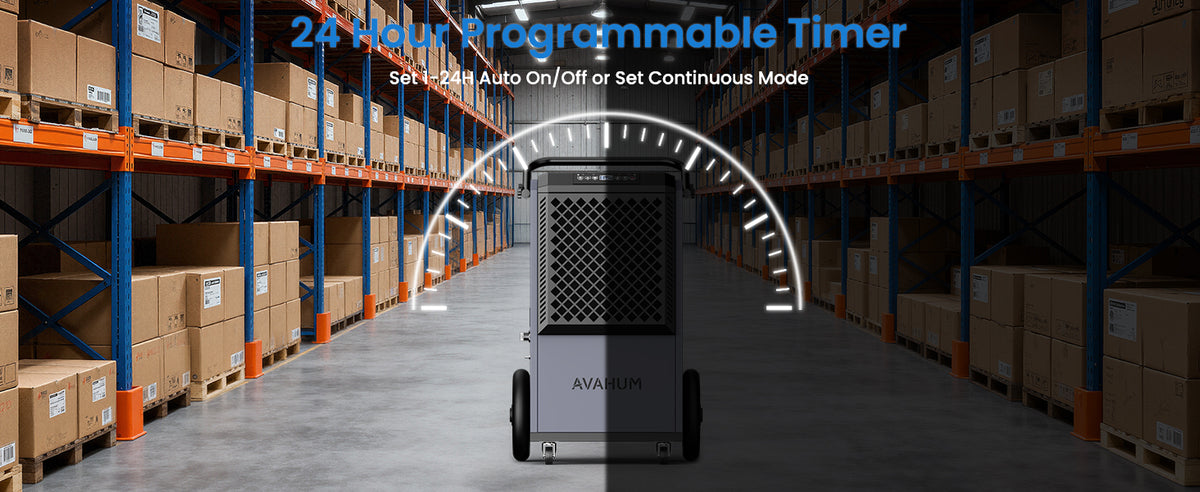 AVAHUM 320 Pints Commercial Dehumidifier with Drain Hose for Basements, Coverage Area 9000 Sq.ft