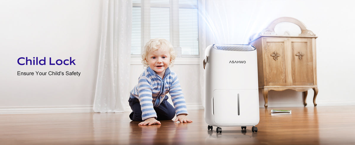 ASAHWO 45Pints Energy Star Dehumidifier for Basement, 4500 Sq.Ft Home Dehumidifier Large Room Dehumidifiers with Drain Hose for Bathroom Living room, Smart Humidity Control, Touch Control Panel