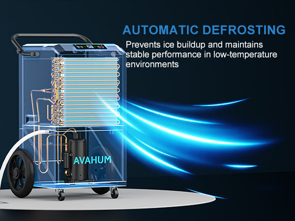 AVAHUM 250 Pints Commercial Dehumidifier with Drain Hose, Dehumidifier for Basement, 1-Year Warranty