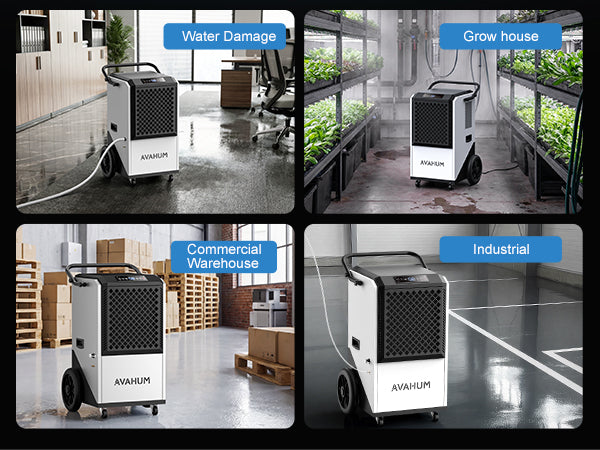 AVAHUM 250 Pints Commercial Dehumidifier with Pump, Industrial Dehumidifier for Basements, Garages, and Flood Restoration