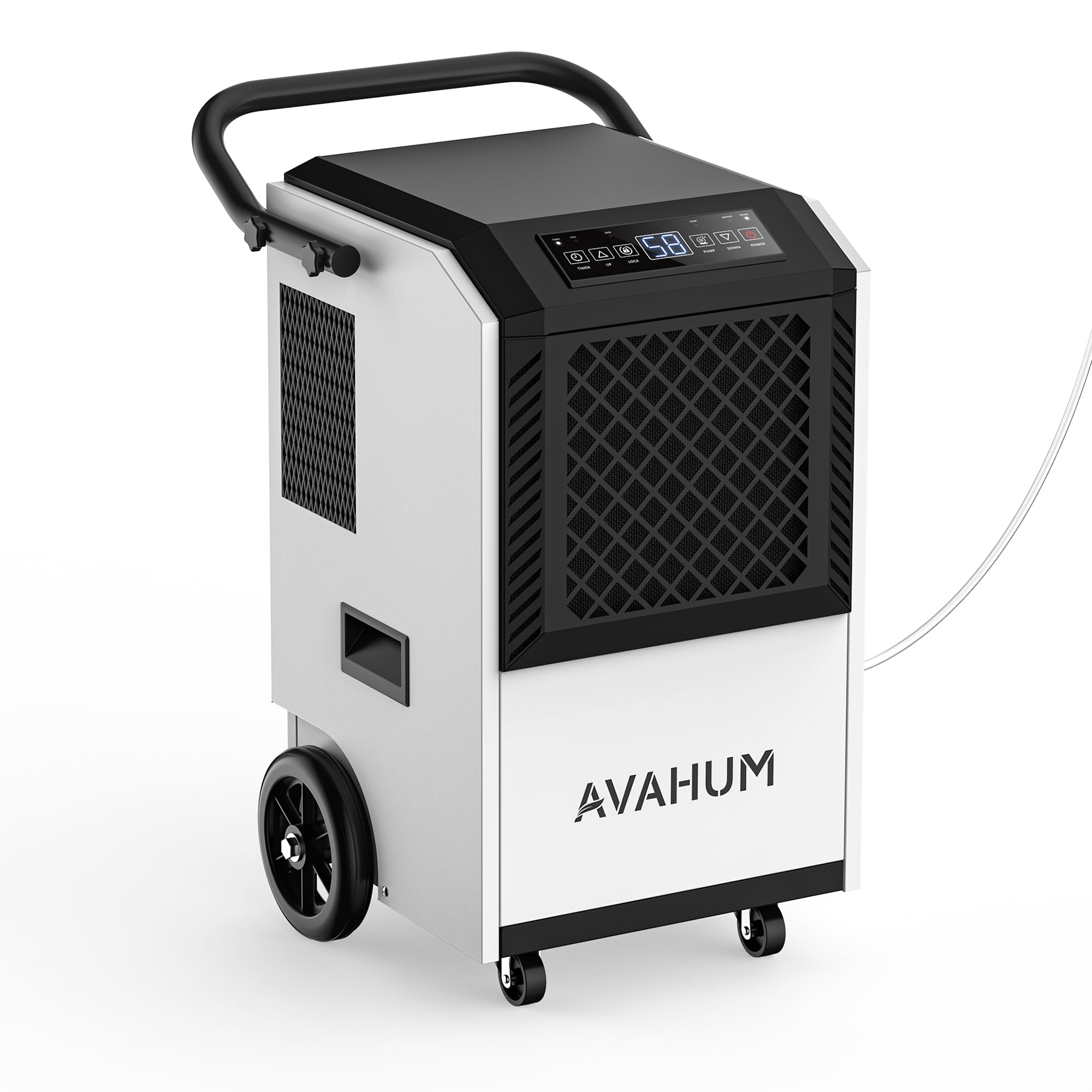 AVAHUM 160 Pints Commercial Dehumidifier with Pump, Drain Hose and Washable Filter Space up to 7000 Sq. Ft, for Basements, Industrial or Commercial Spaces - 1 Year Quality Coverage