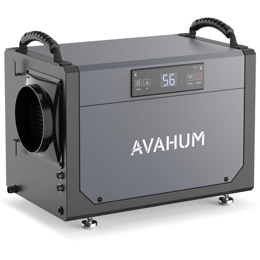 AVAHUM 120 Pints Crawl Space Dehumidifier for Basement, Commercial Dehumidifier with Drainage Hose, Coverage Area 1500 Sq.ft