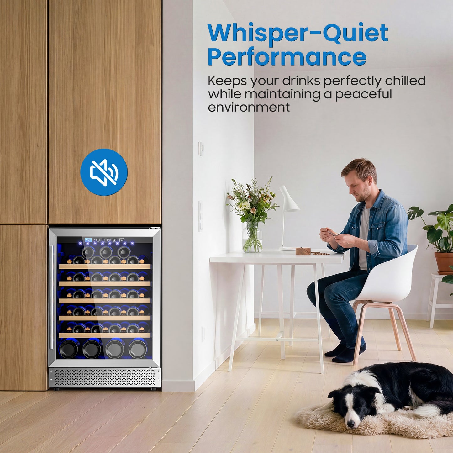 Wine Fridge & Cooler - 24 Inch 54 Bottle Wine Cooler Refrigerator, 41-64°F Dual Zone Wine Refrigerator Glass Door, Built-in or Freestanding Fridge for Home/Bar/Kitchen (5.3 cu.ft)