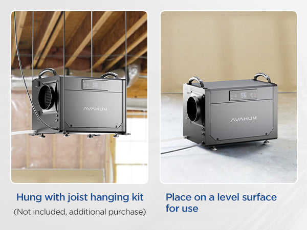 AVAHUM 120 Pints Crawl Space Dehumidifier for Basement, Commercial Dehumidifier with Drainage Hose, Coverage Area 3500 Sq.ft