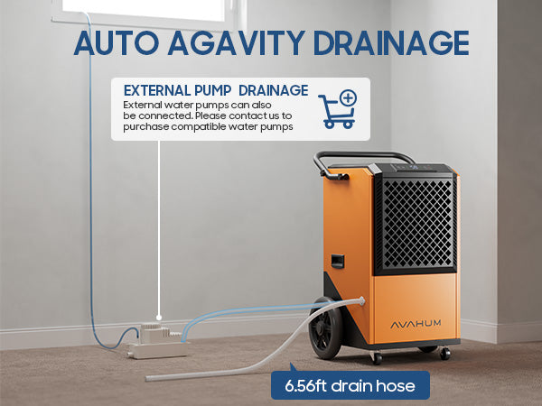 AVAHUM Commercial Dehumidifier for Basements,305 Pint, 9000 sqft Large Spaces,38 Gallon/Day.Commercial Grade Dehumidifiers for Industrial,24H Timer,Continuous Dehumidification,Auto defrost.