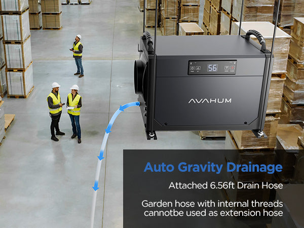 AVAHUM 120 Pints Crawl Space Dehumidifier for Basement, Commercial Dehumidifier with Drainage Hose, Coverage Area 3500 Sq.ft